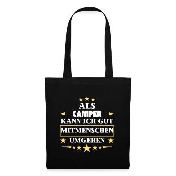 Dealing with fellow human beings as campers. - Tote Bag - black - Front