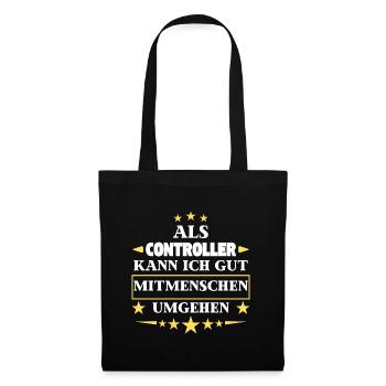 Traiter avec ses semblables en tant que contrôleur. - Sac en tissu - noir - Devant