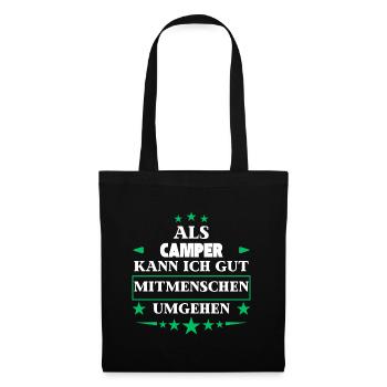 Dealing with fellow human beings as campers. - Tote Bag - black - Front