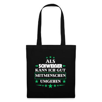 Traiter avec ses semblables en tant que soudeur. - Sac en tissu - noir - Devant