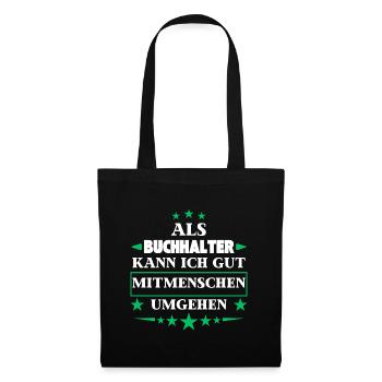 Traiter avec ses semblables en tant que comptable. - Sac en tissu - noir - Devant