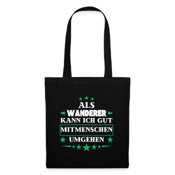 As a hiker, interact with other people. - Tote Bag - black - Front