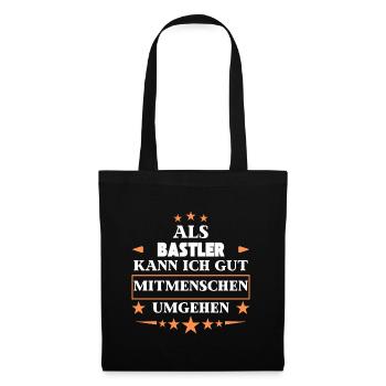 Traiter avec ses semblables en tant qu'amateur. - Sac en tissu - noir - Devant