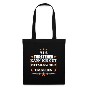 Dealing with fellow human beings as bouncers. - Tote Bag - black - Front