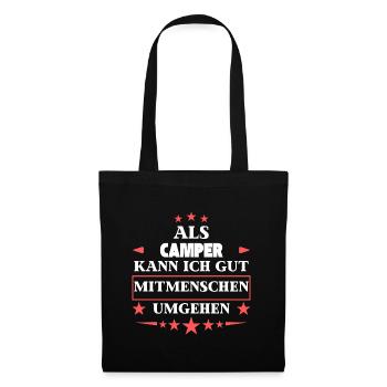 Dealing with fellow human beings as campers. - Tote Bag - black - Front