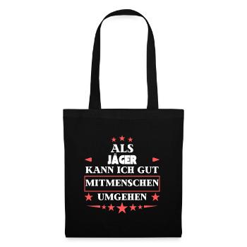 En tant que chasseurs, ils contournent les autres êtres humains. - Sac en tissu - noir - Devant