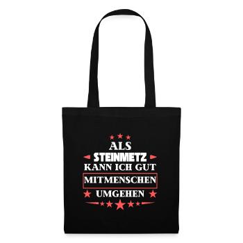 Als Steinmetz Mitmenschen Umgehen. - Stoffbeutel - Schwarz - Vorne