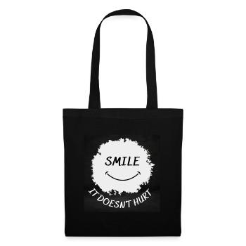 Smile it doesn't hurt - Tote Bag - black - Front