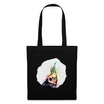 Aquarelle de calopsitte - Sac en tissu - noir - Devant