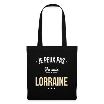 Je peux pas je suis Lorraine - Sac en tissu - noir - Devant