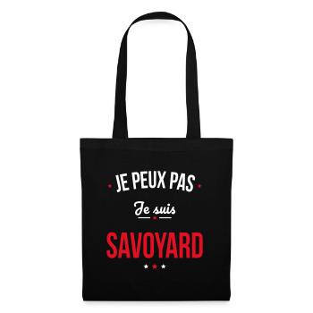 Je peux pas je suis Savoyard - Sac en tissu - noir - Devant