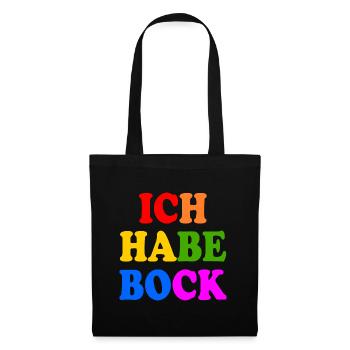 Ich habe bock - Stoffbeutel - Schwarz - Vorne