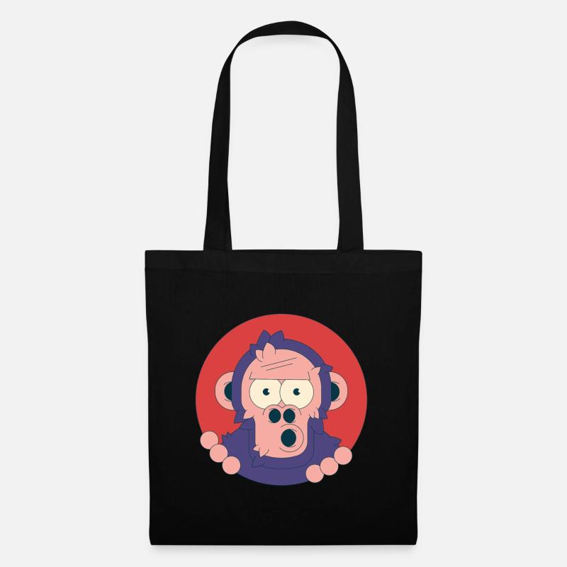Cute Monkey - Sac en tissu - noir