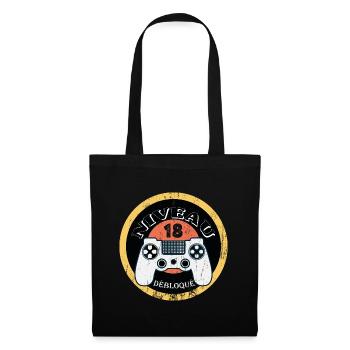 18 ans Anniversaire Gamer Niveau 18 - Sac en tissu - noir - Devant