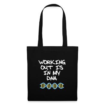 Faire de l’exercice est dans ma citation de fitness ADN - Sac en tissu - noir - Devant