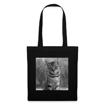 black and white cat - Tote Bag - black - Front