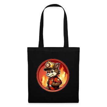 Écureuil de pompiers - Sac en tissu - noir - Devant