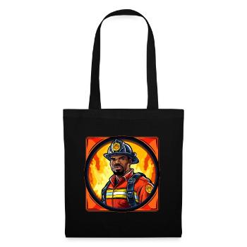Pompier Pompier - Sac en tissu - noir - Devant
