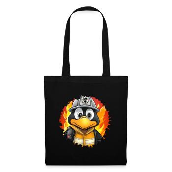 Brigade de pompiers Penguin - Sac en tissu - noir - Devant