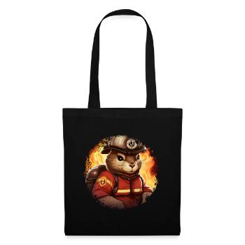 Écureuil de pompiers - Sac en tissu - noir - Devant