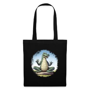 Yoga Crocodile - Tote Bag - black - Front