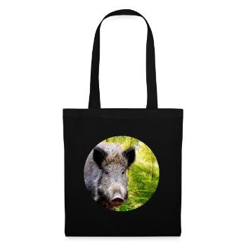 Chasse Chasseur Sanglier DEer Chasse - Sac en tissu - noir - Devant