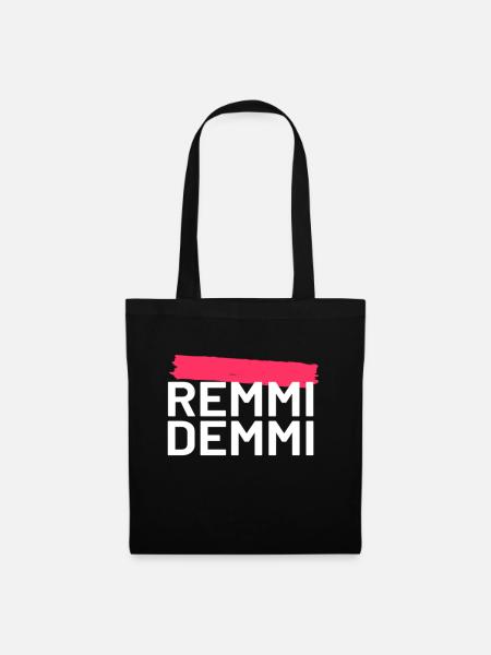 Remmidemmi Shirt - Stoffbeutel - Schwarz