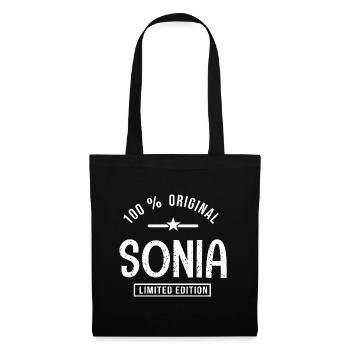 Sonia personalized shirt first name sonia - Tote Bag - black - Front
