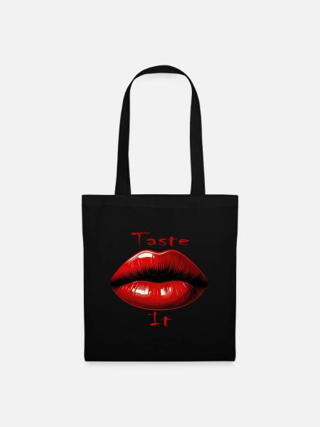 Glänzende rote Verführung - Stoffbeutel - Schwarz