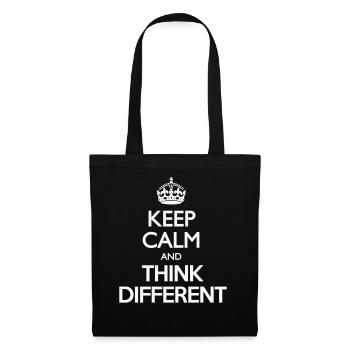 Keep Calm and Think Different - Tote Bag - black - Front