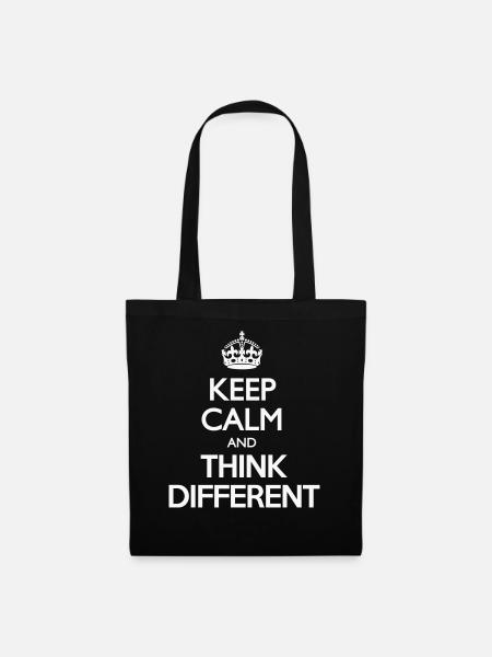Keep Calm and Think Different - Sac en tissu - noir