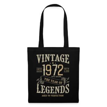 1972 vintage anniversaire vintage born legend 1972 - Sac en tissu - noir - Devant
