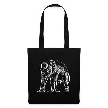 Elephant Baby White - Tote Bag - black - Front