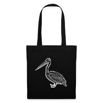 Pelikane Vogel Vögel Pelecanus - Stoffbeutel - Schwarz - Vorne