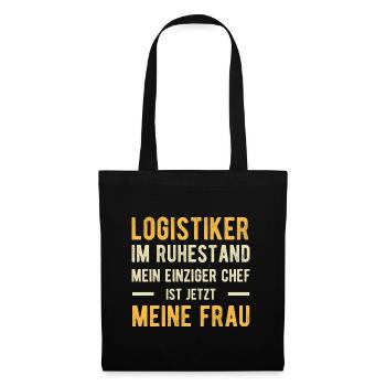 Logistiker Spruch Verheiratet - Stoffbeutel - Schwarz - Vorne