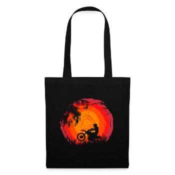 Retro Vintage Motorcycle Motocross - Sac en tissu - noir - Devant