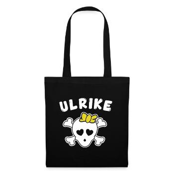 Piratin Ulrike Design für Mädchen und Frauen - Stoffbeutel - Schwarz - Vorne