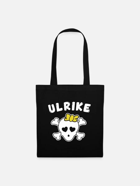 Piratin Ulrike Design für Mädchen und Frauen - Stoffbeutel - Schwarz