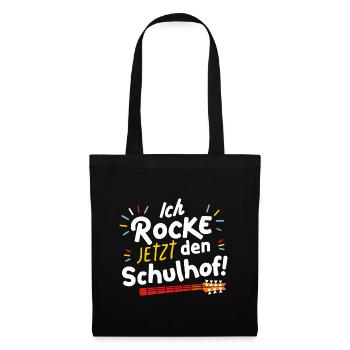 Kita Abgänger Schulhof Rocker Erstklässler Einschu - Stoffbeutel - Schwarz - Vorne