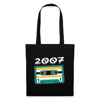 Cassette 2007 Vintage Anniversaire 2007 - Sac en tissu - noir - Devant