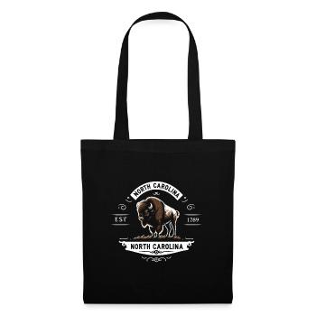Emblème du bison de la Caroline du Nord - Sac en tissu - noir - Devant