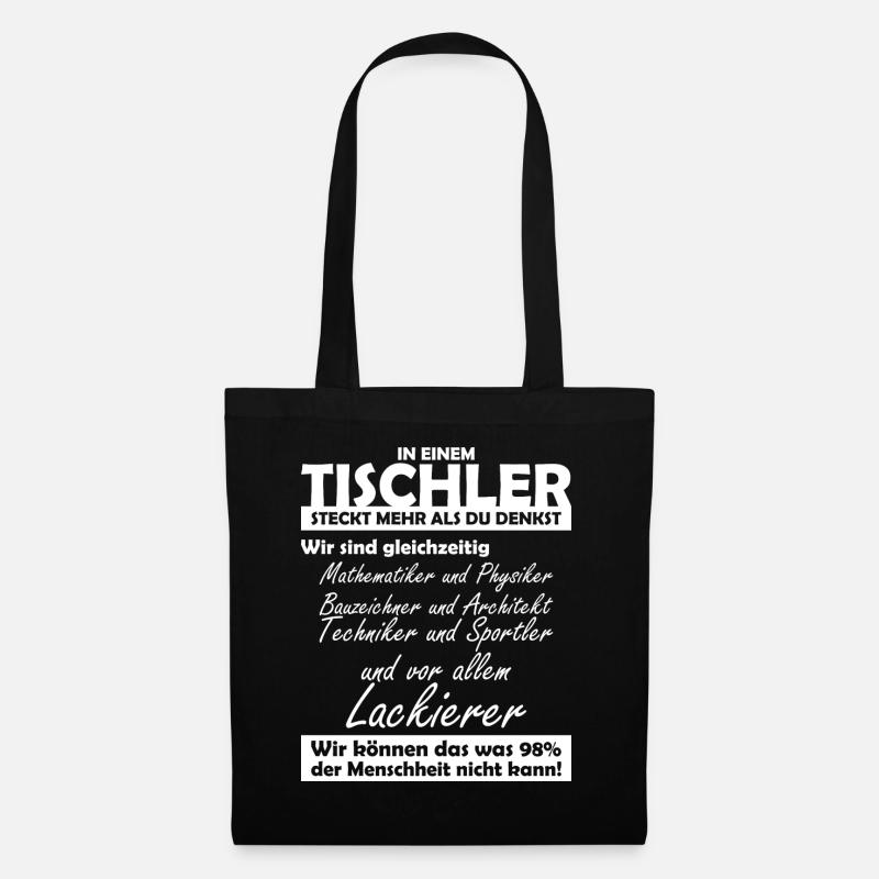Tischler - Stoffbeutel - Schwarz