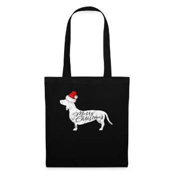 Merry Christmas Dachshund Christmas Dogs - Tote Bag - black - Front