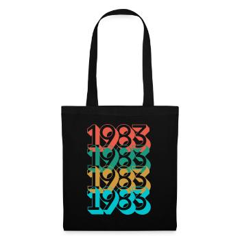 Birthday 1983 Retro 1983 born Year 1983 - Tote Bag - black - Front