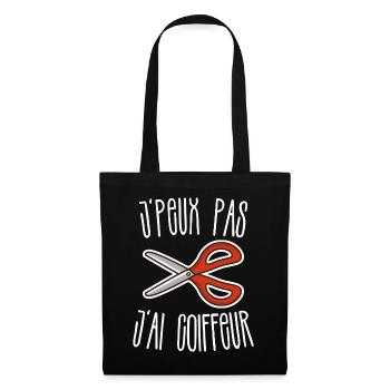J'peux pas j'ai coiffeur - Sac en tissu - noir - Devant