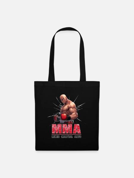 MMA-Kämpfer – Anime-Hemd - Stoffbeutel - Schwarz