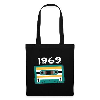 Vintage 1969 Jubiläum 1969 Kassette - Stoffbeutel - Schwarz - Vorne