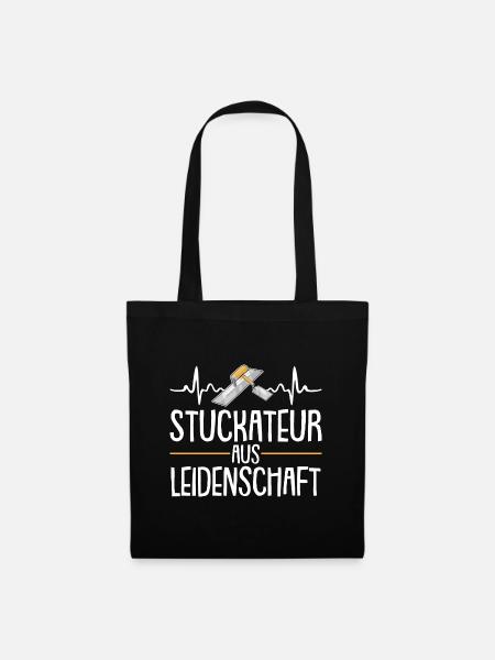 Stuckateur Leidenschaft Gipser Herzschlag - Stoffbeutel - Schwarz