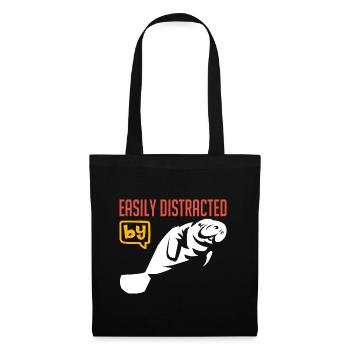 Easily distracted by manatees, I love dugongs - Tote Bag - black - Front