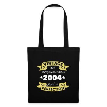 Jahrgang 2004 20 Jahre zur Perfektion gereift - Stoffbeutel - Schwarz - Vorne